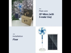 16in Polysilicon Solar Charging Fan USB Plug Silent Pedestal Fan 25W