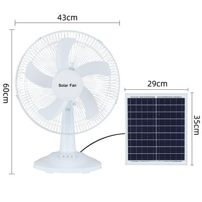 6h Charging Polysilicon Solar Electric Pedestal Fan 15W Solar Pedestal Fan