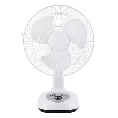 12 Inch AC DC Rechargeable Fan Table Fan With LED Light Mobile Phone Charge