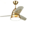Golden Color Metal Flush Mount Ceiling Fan Light With Plastic Three Blade